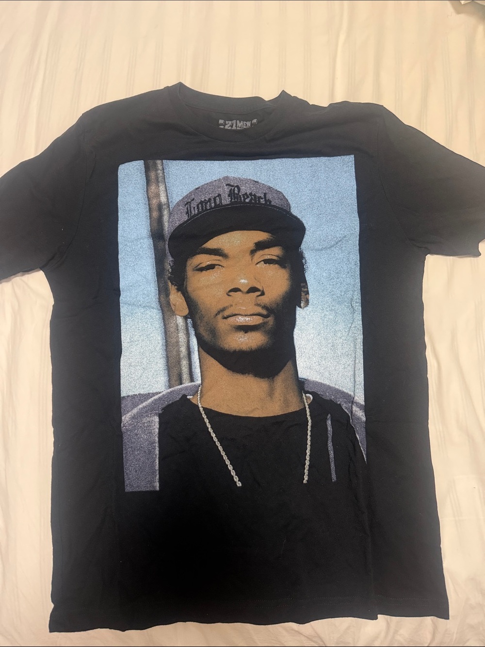 Black Graphic Men’s T‑Shirt with Portrait Print